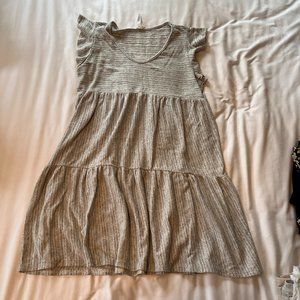 Gray Short Sleeve Dress